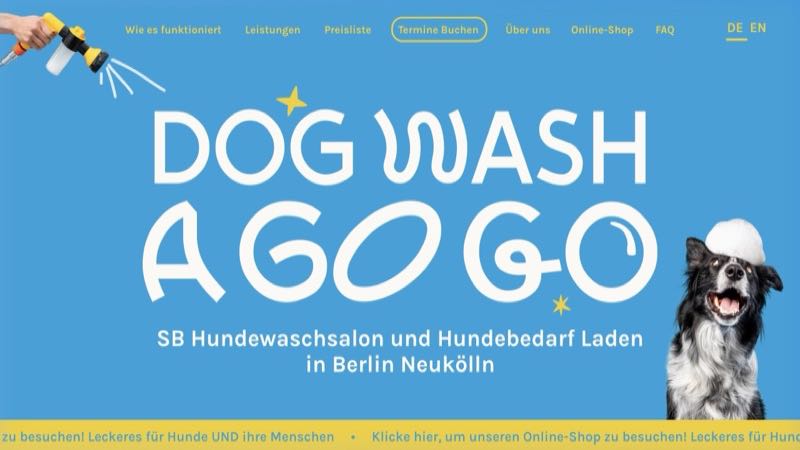 Dog Wash A Go Go website screenshot
