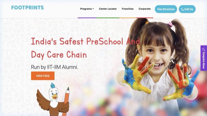 Footprints Education website screenshot