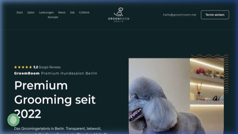 Groom Room website screenshot