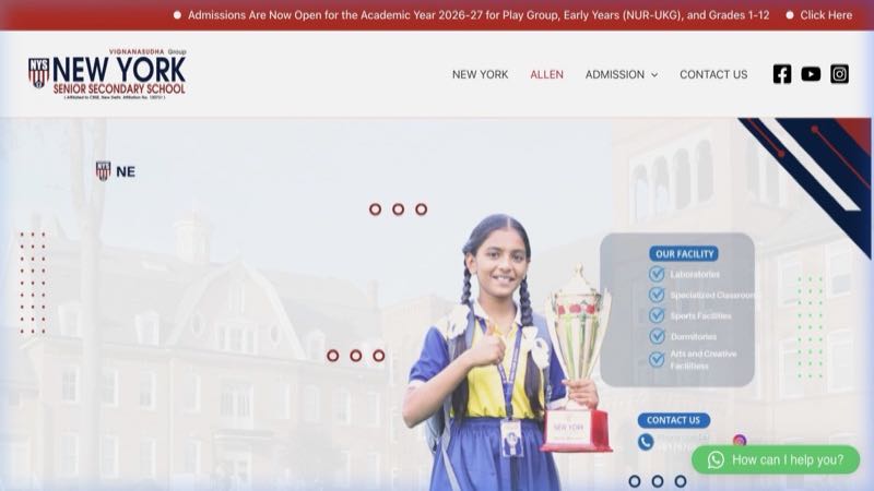 New York Schools website screenshot