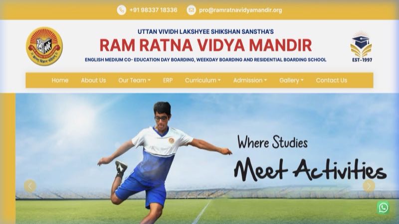 Ram Ratna Vidya Mandir website screenshot
