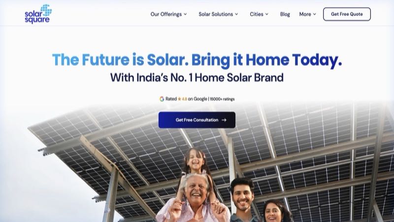 Solar Square website screenshot